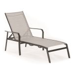 Cape Soleil, Commercial Sling Aluminum Chat Sling Chaise Lounge Chair